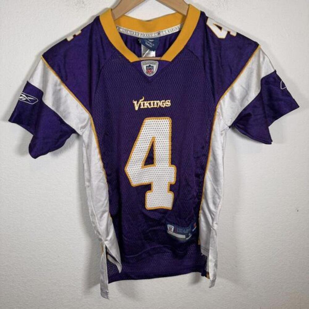Minnesota Vikings Brett Favre #4 Reebok Purple Football Jersey Size Small Youth